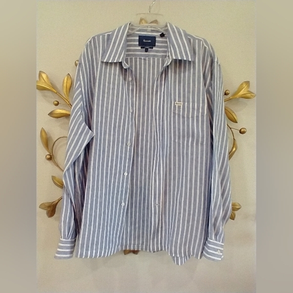 LINEN STRIPED FACONNABLE SHIRT - Picture 8 of 8